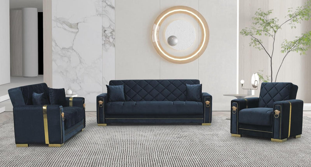 Black & Gold Angel Leon Sofa Bed from Kensley Home