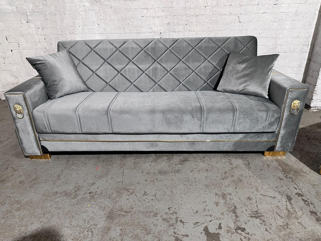 Grey & Gold Angel Leon Sofa Bed from Kensley Home