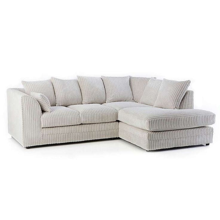 Cream jumbo cord Dylan corner sofa