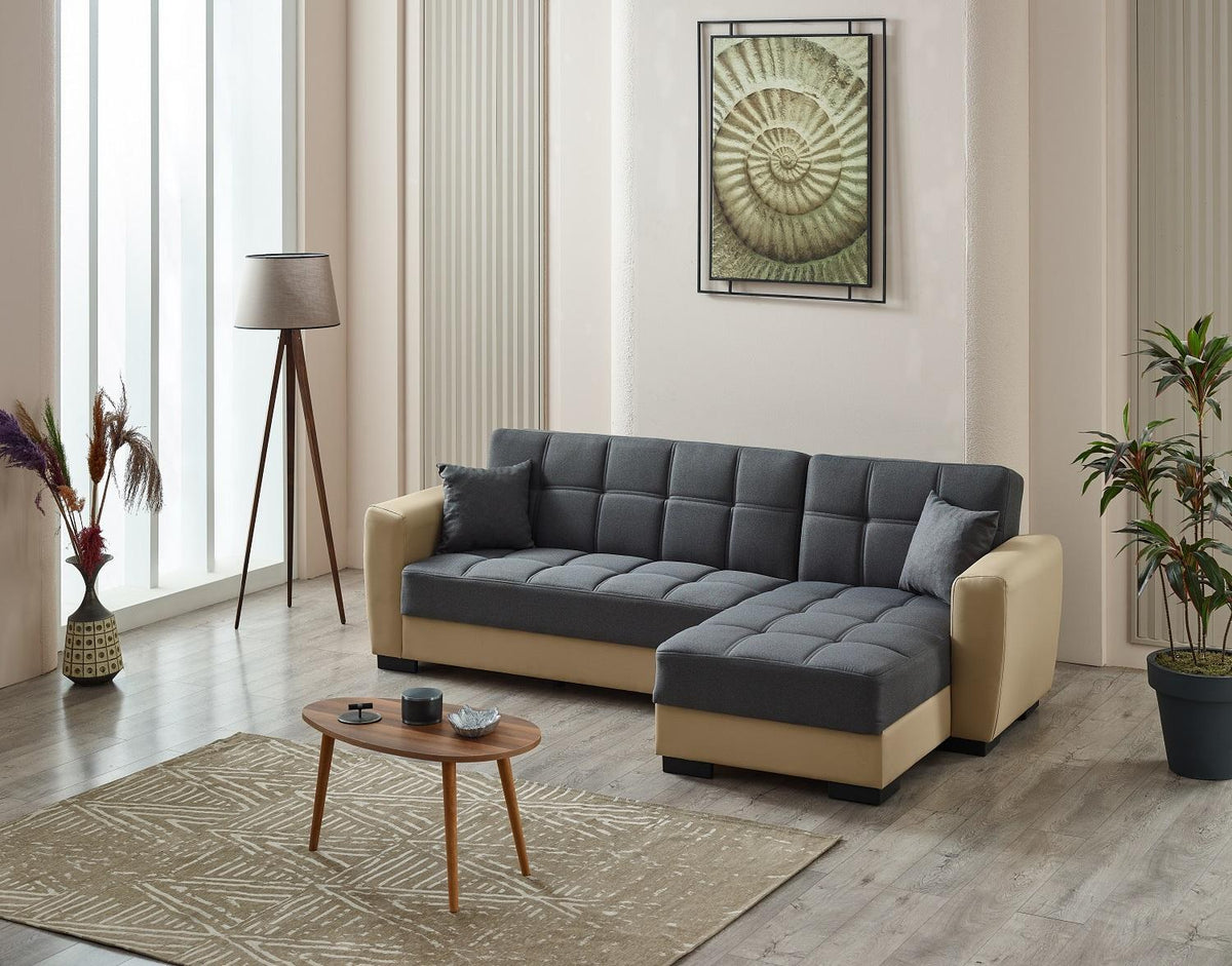 Two-tone Dynamic Corner Sofa Bed from Kensley Home