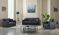 Black Futuro Faux Leather Sofa Bed with Storage from Kensley Home