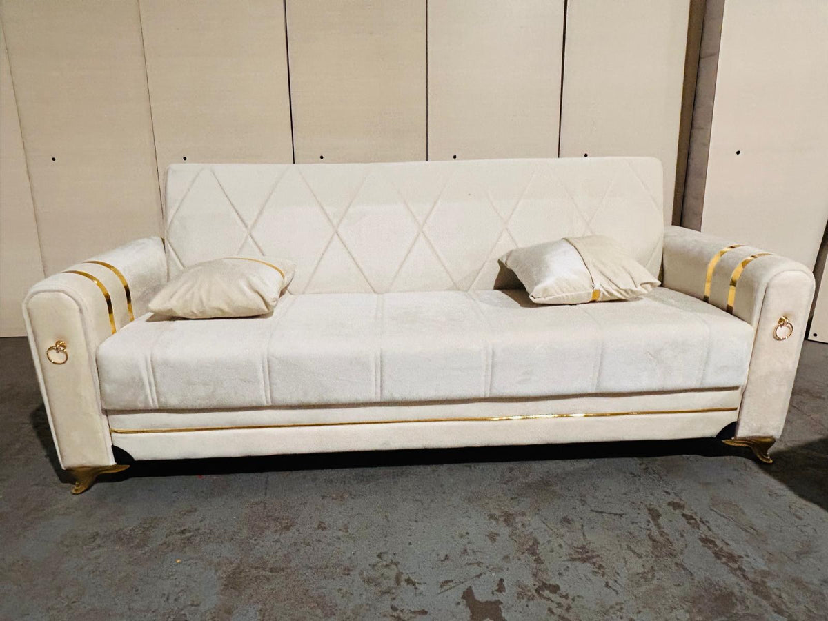 Cream Kuzey Sofa Bed from Kensley Home