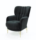 Sanmarino accent armchair in black & gold from Kensley Home