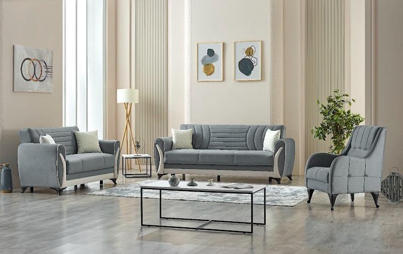 Grey Seren Sofa Bed with Storage from Kensley Home