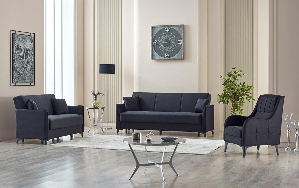 Black Sofya Sofa Bed with Storage from Kensley Home