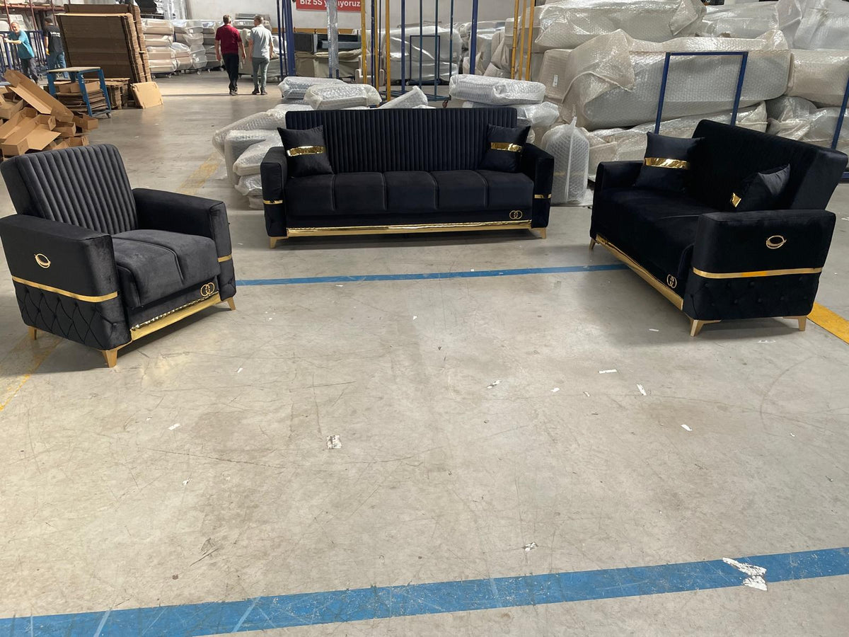 Black Viva Sofa Bed from Kensley Home